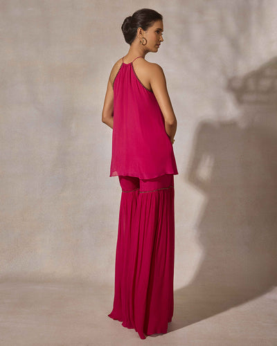 Fuschia Pink Sharara Set