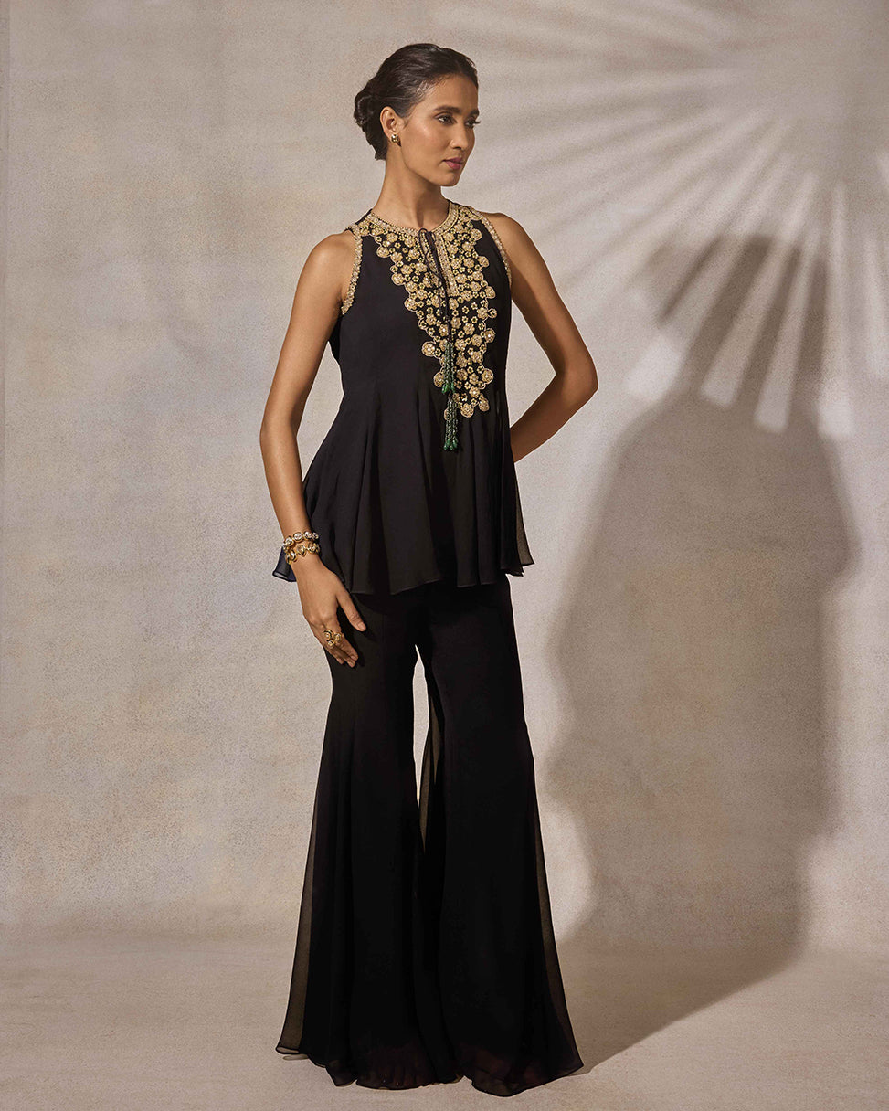 Midnight Blue Patchwork Kurta & Pant Set