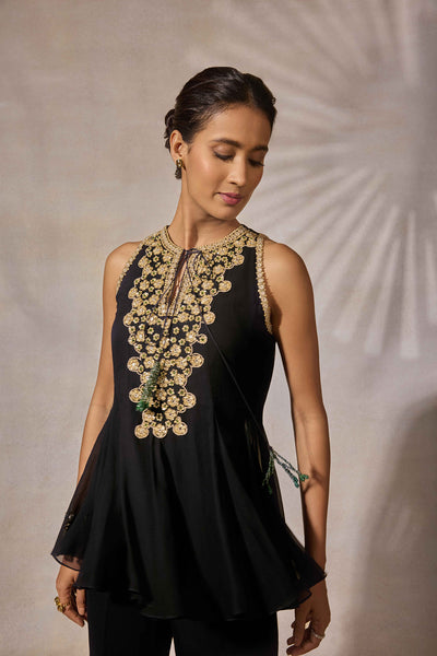 Midnight Blue Patchwork Kurta & Pant Set
