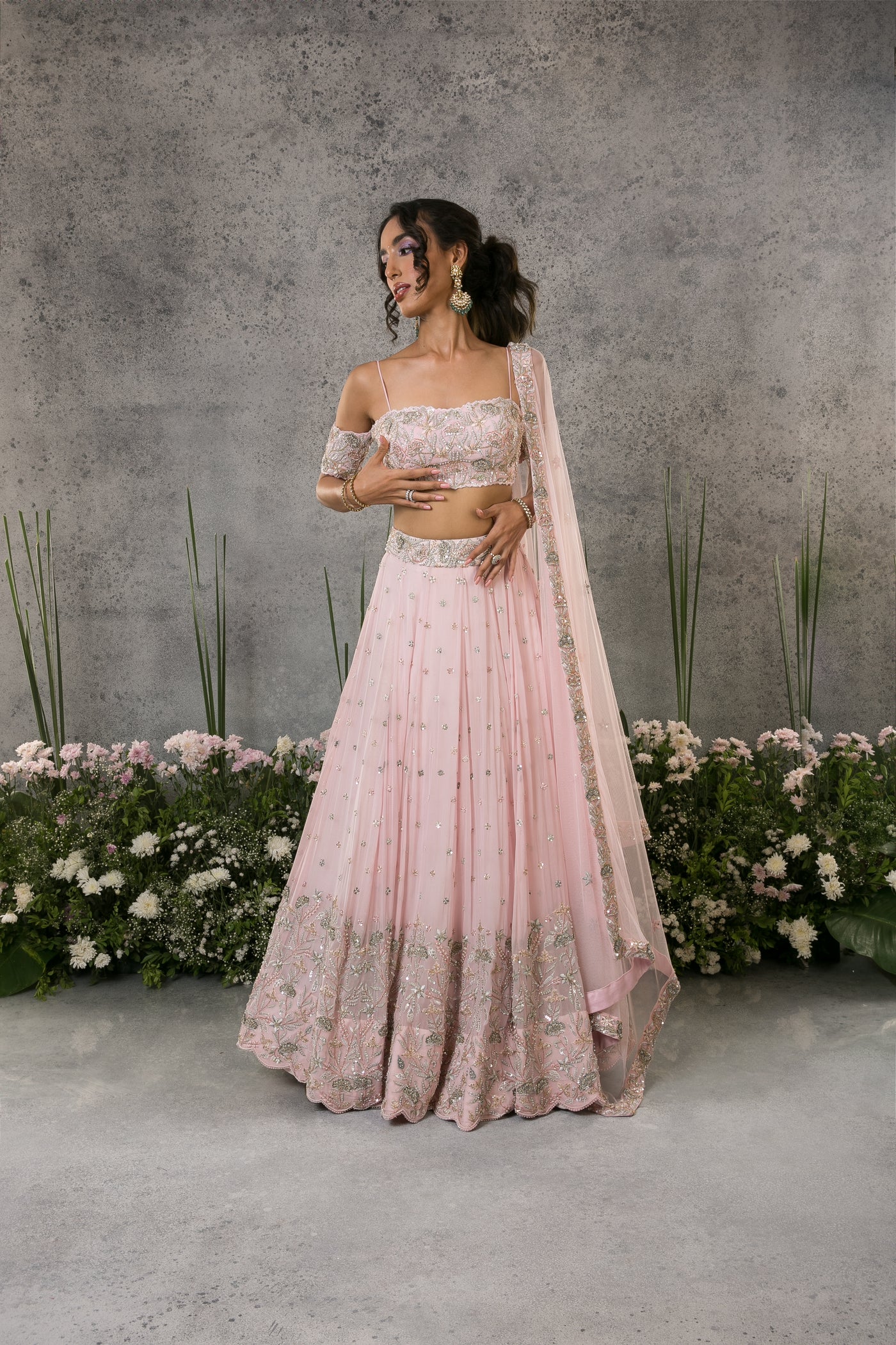 Pastel Pink Lehenga Set