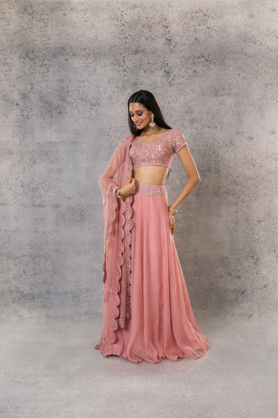 Onion Pink Lehenga Set