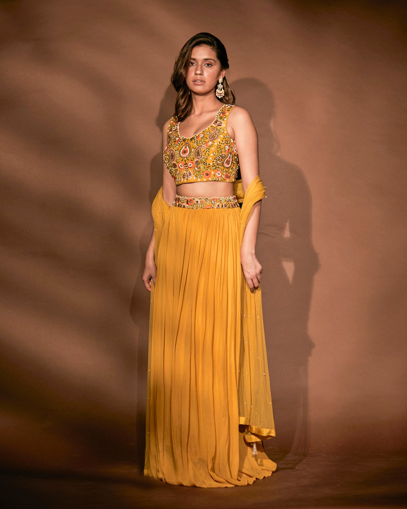 Lavanya The Label Yellow Embroidered Ready to Wear Lehenga & Blouse With  Dupatta - Absolutely Desi